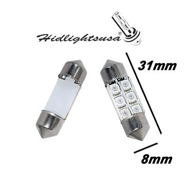 GP Xtreme 1031 SMD LED 31mm DE3175 DE3021 DE3022 Festoon Bulbs - Green Super Bright Interior Car Lights for Map Dome Visor Door Trunk & Vanity Mirror Lighting