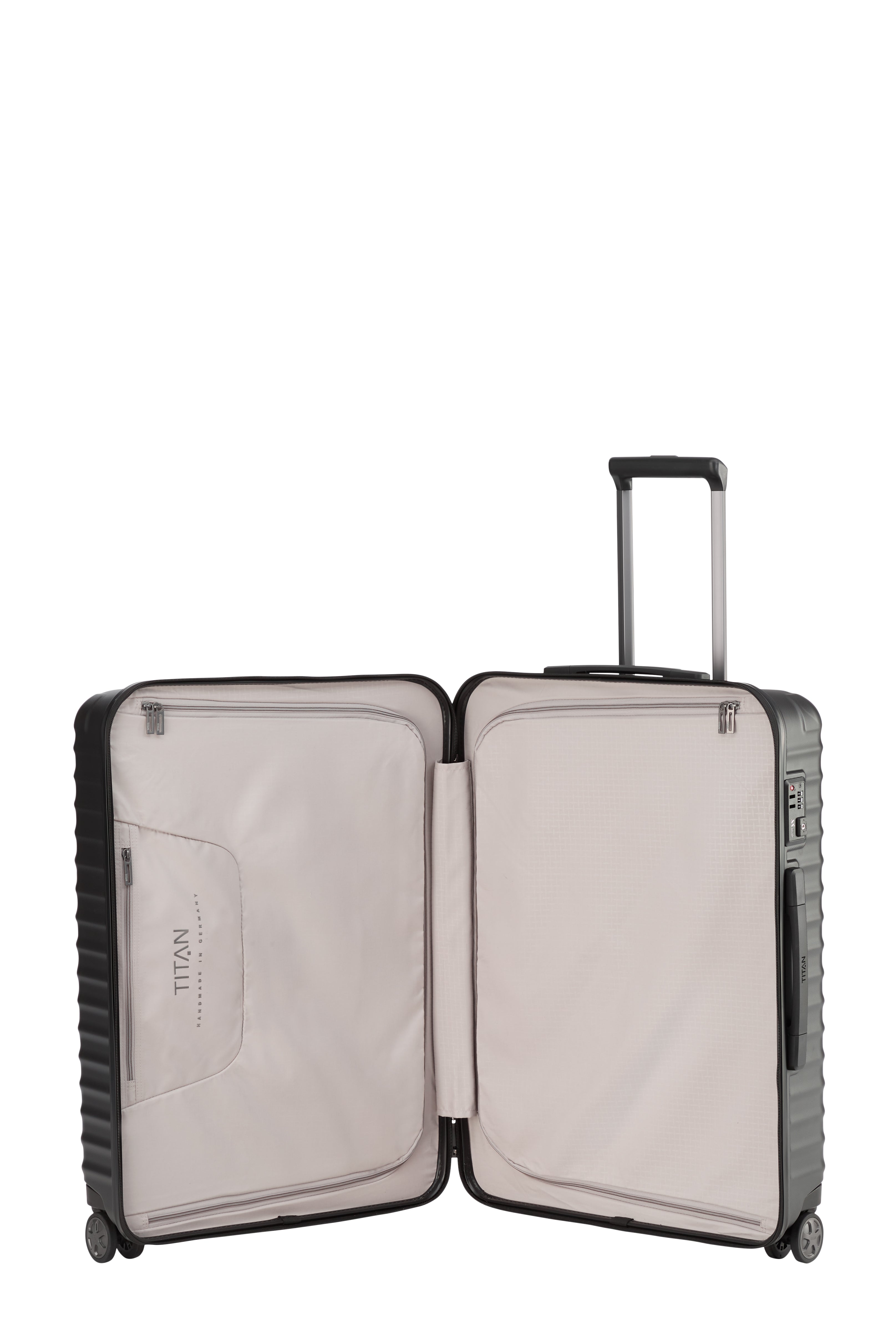 Titan LITRON Trolley M Medium Luggage - Lightweight Expandable Carry-On Suitcase for Travel, Business Trips & Weekend Getaways | Durable Spinner Wheels & TSA Lock