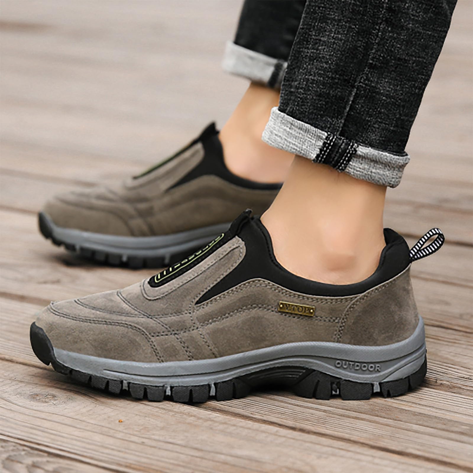 Baiomawzh Men's Trekking Shoes - Lightweight, Breathable & Waterproof Hiking Shoes with Non-Slip Sole for Outdoor Adventures, Mountain Climbing & Summer Hiking | Perfect for Trail Running, Camping & Mountain Biking