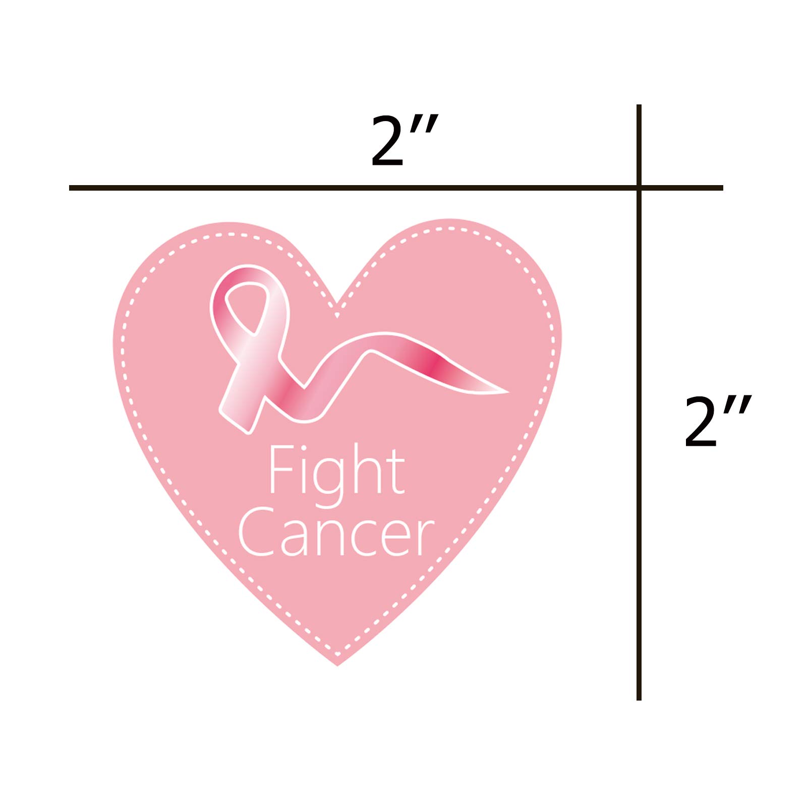 500 pcs Pink Ribbon Stickers 2 Inch - Breast Cancer Awareness Decals, Labels & Gifts for Charity Events, Survivor Accessories & Party Supplies - Perfect for Fundraisers, Support Groups & Awareness Campaigns