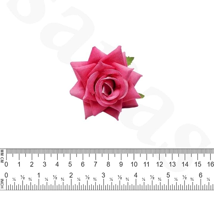 Prashi Traders Artificial Rose Flower Hair Clips for Women & Girls - 5PC Multi-Color Hair Accessories for Weddings, Parties & Everyday Wear