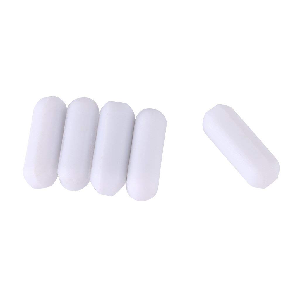 5pcs PTFE Magnetic Stir Bars - C7×30mm White Stirring Rods for Laboratory Mixers & Magnetic Stirrers | Ideal for Chemistry Experiments, Scientific Research & Lab Mixing Applications