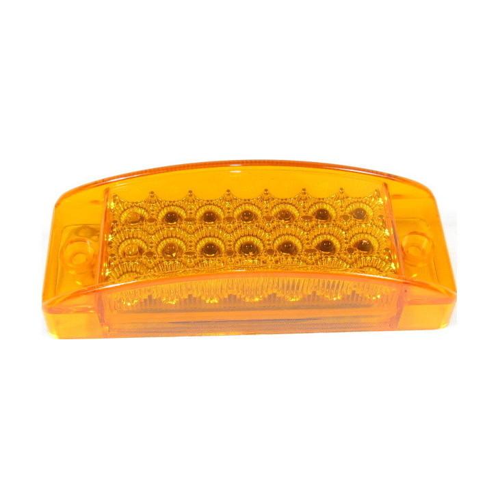 FortPro 5 13/16 x 2 1/16 Inch Ultra-Bright LED Rectangular Marker Light - 20 High-Power LEDs for Trucks, Trailers, Boats & Emergency Vehicles - Durable Waterproof Design for Outdoor & Off-Road Use