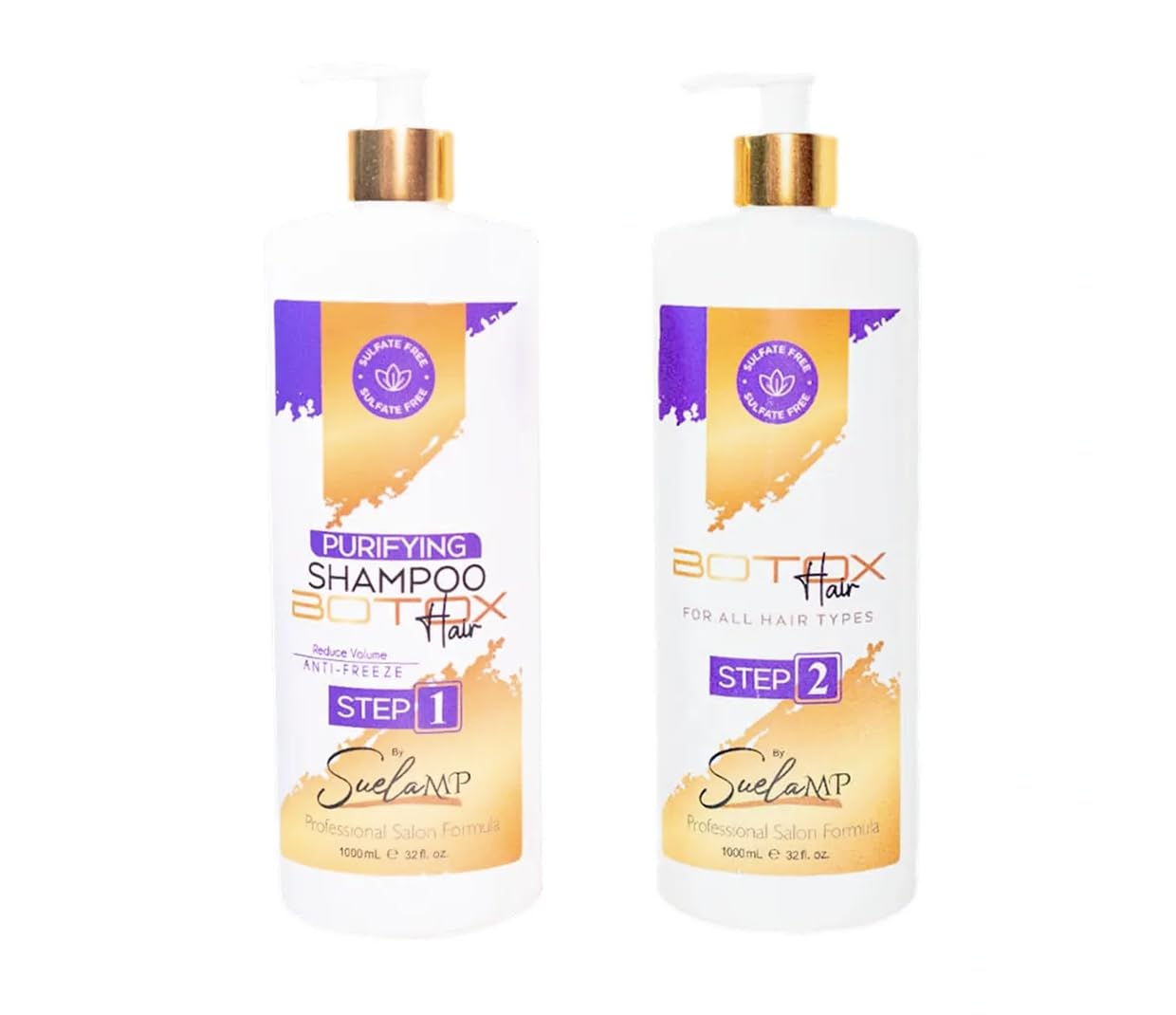**BOTOX HAIR STEP 1 & 2 by MP Cosmetics – Purifying Shampoo & Anti-Frizz Conditioner Set (8 Fl Oz, Purple) – Paraben-Free, Sulfate-Free – For Smooth, Shiny Hair – Perfect for Damaged, Dry, or Frizzy Hair – Salon-Quality Hair Care at Home**    *(Use for deep cleansing, hydration, and frizz control – ideal for daily use, travel, or salon-style treatments.)*