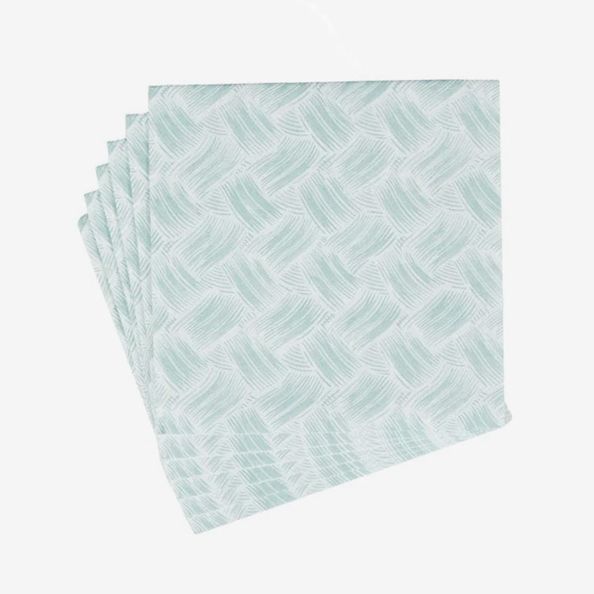 Premium Caspari Basketry Paper Linen Napkins - 12 Pack, Eco-Friendly Disposable Dinner Napkins for Wedding, Party & Holiday Table Decor