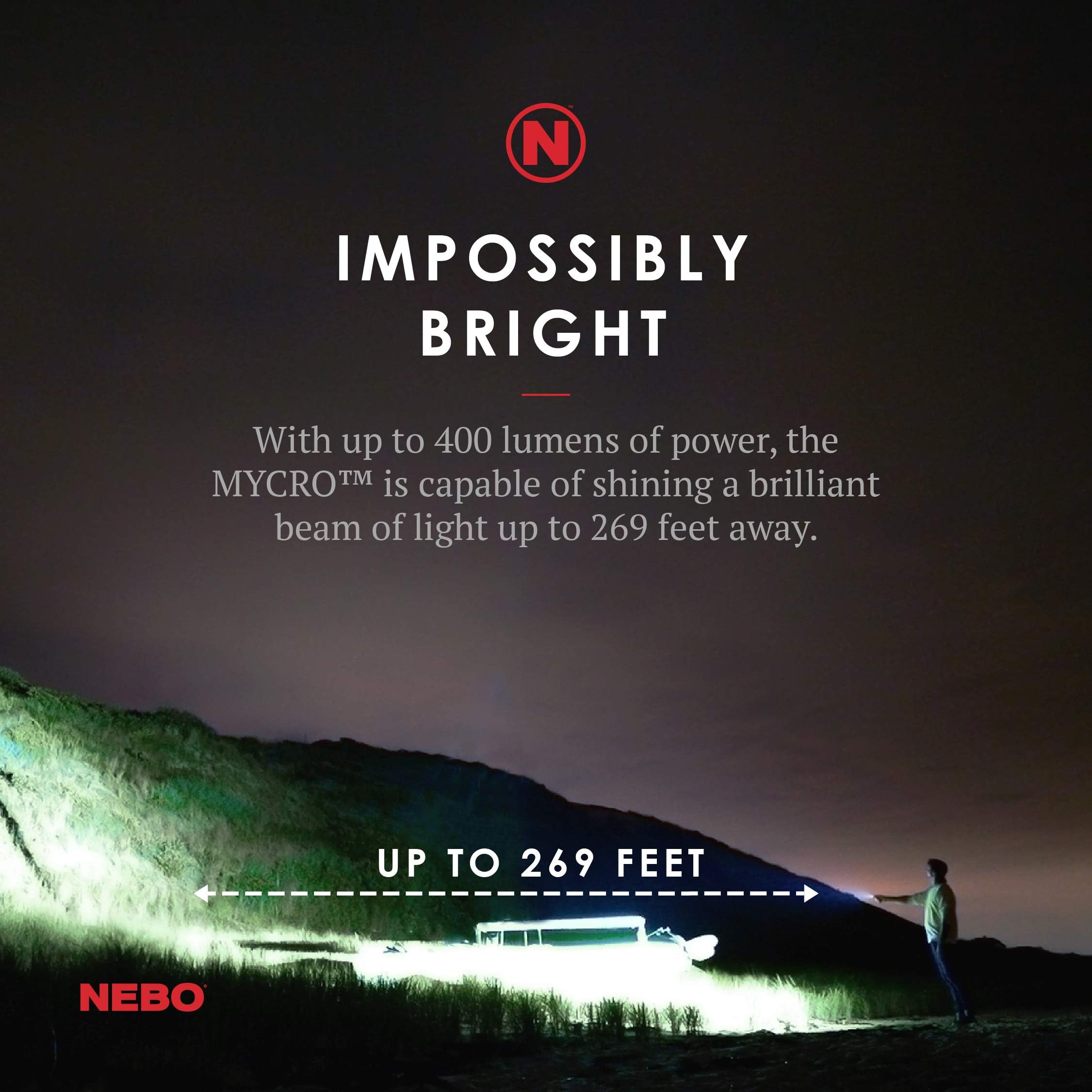 NEBO Mycro Rechargeable LED Keychain Flashlight - 6 Light Modes, Compact & Bright Key Ring Light for Emergency, Camping, Hiking, and Everyday Carry (EDC)