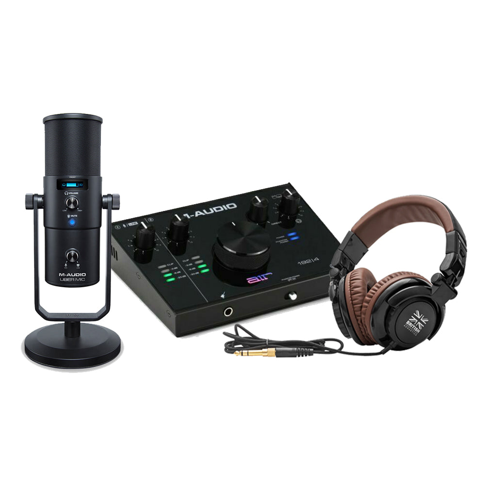M Audio Air 192/4 Studio Pro Complete Vocal Production Package - Professional USB Audio Interface with 192kHz/24-bit Recording for Podcasting, Music Production & Home Studio