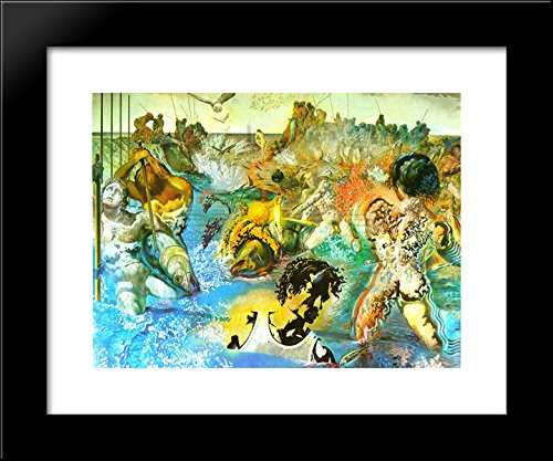 Salvador Dali Tuna Fishing 20x24 Framed Art Print - Vintage Surrealist Wall Decor for Living Room, Office & Gallery Display