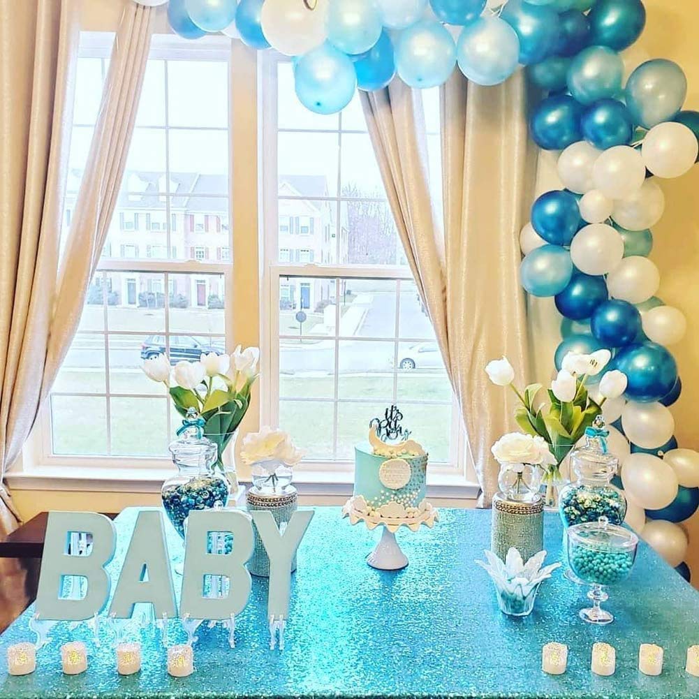 100pcs 5inch Blue Metallic Chrome Balloons - Thick & Shiny Party Balloons for Wedding, Graduation, Birthday, Baby Shower, Christmas & Valentine's Day Decorations - Perfect for Indoor & Outdoor Party Decor