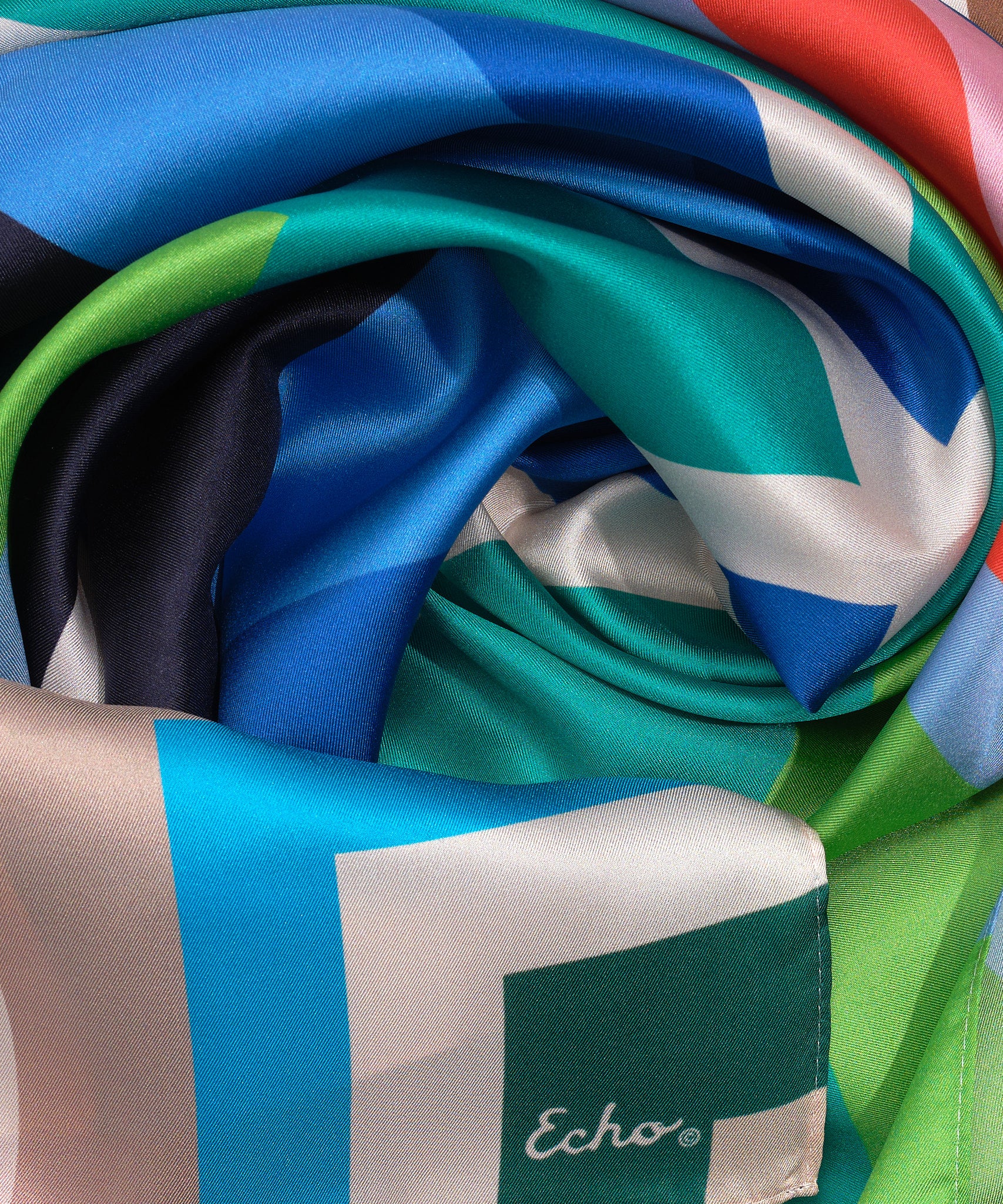Island Tile Silk Square Scarf - Lightweight & Elegant Fashion Accessory for Women - Perfect for Beach, Travel, and Everyday Wear