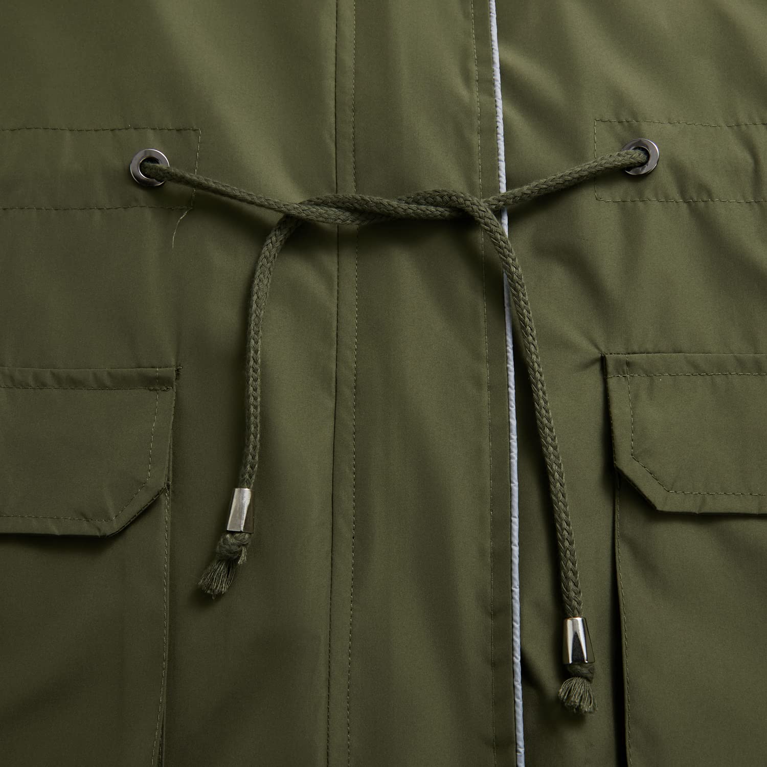 Women's Waterproof Hooded Rain Jacket - Long Windproof Raincoat with Full Zip & Pockets for Outdoor Hiking, Commuting & Travel | Casual Midi Anorak Coat