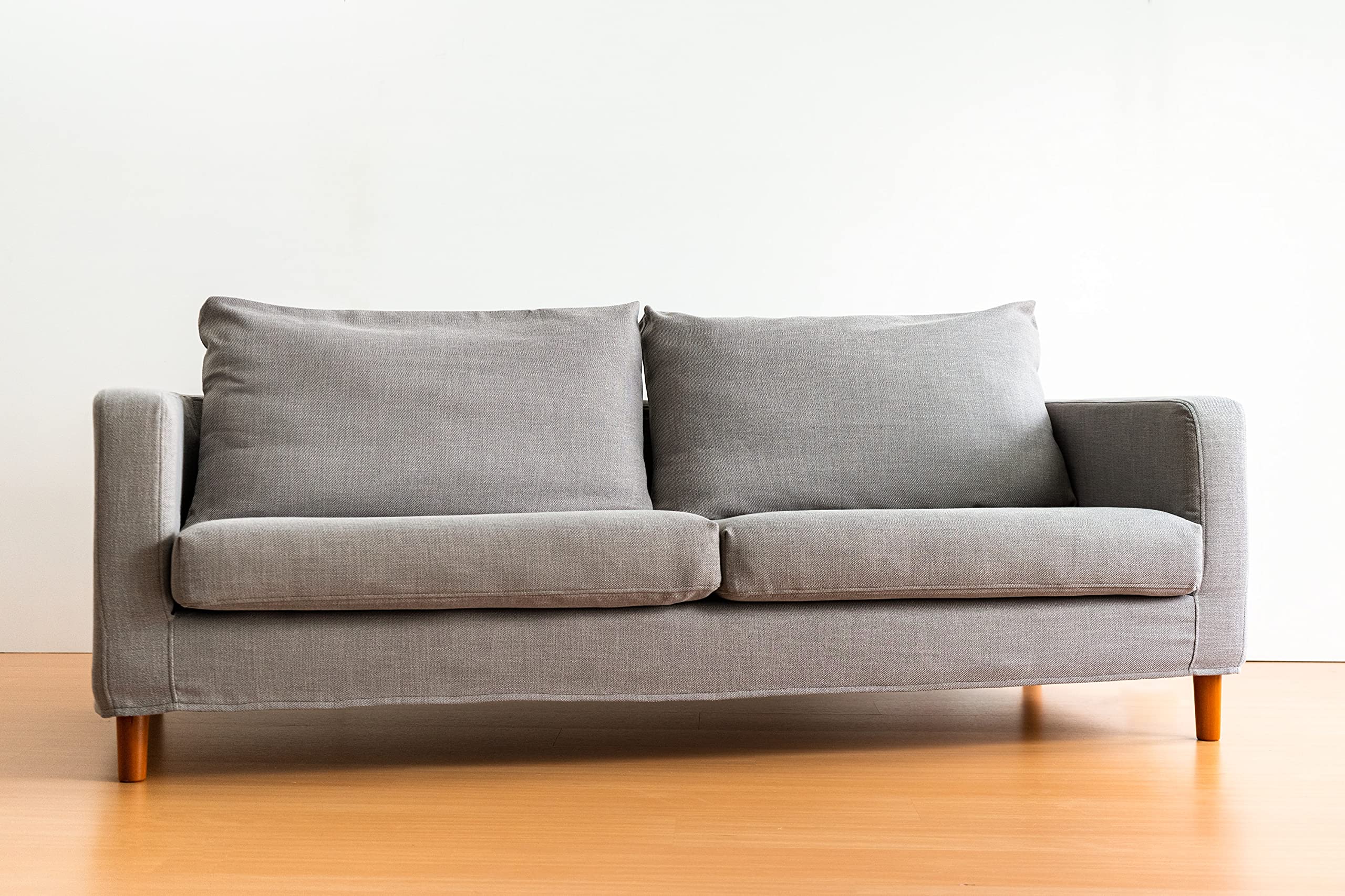 Custom Karlstad Loveseat Cover for IKEA 2-Seater Sofa - Medium Grey Slipcover Replacement | Durable & Washable Fabric | Perfect for Living Room, Apartment & Home Decor