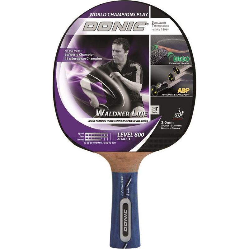 Premium Donic Schildkröt Waldner 800 Table Tennis Racket - Professional Ping Pong Paddle for Competitive Play & Training - Perfect for Tournaments, Club Matches & Home Practice