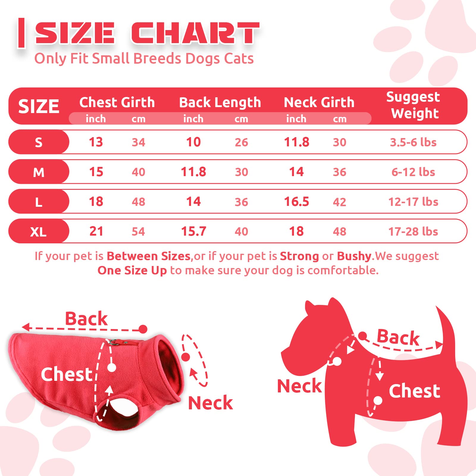 Soft Fleece Dog & Cat Sweater Vest with Leash O-Ring - Warm Winter Pet Pullover Coat for Small Breeds (Chihuahua, Shih Tzu) - Cozy Puppy & Kitten Apparel in Red - Perfect for Cold Weather Walks & Indoor Comfort