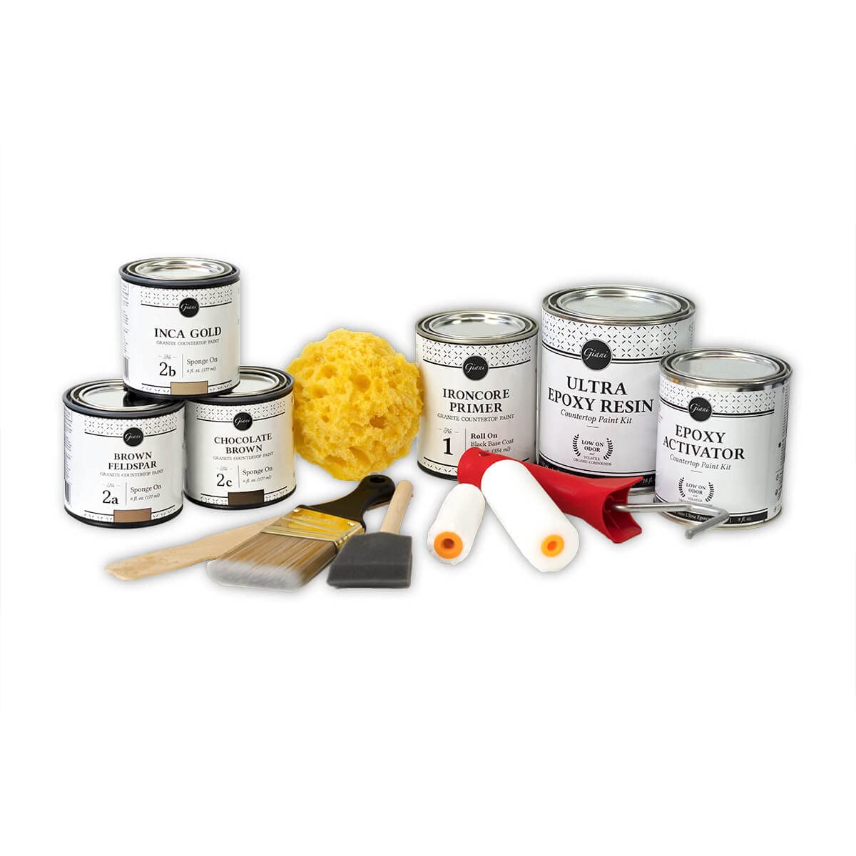 Giani Granite Countertop Paint Kit - Chocolate Brown for DIY Countertop Transformation | Small Project Kit for Kitchen & Bathroom Renovation