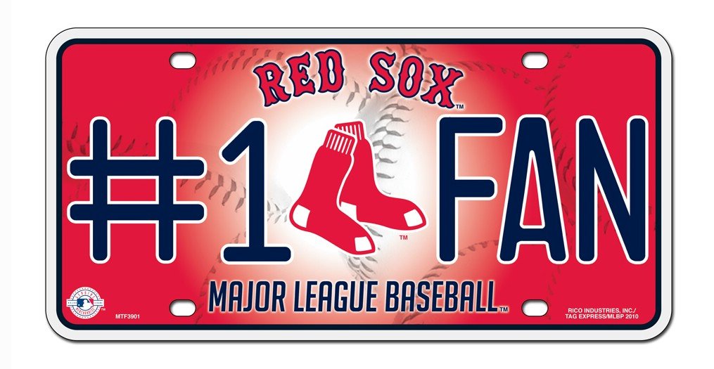 Rico MLB #1 Fan Metal Auto Tag - Premium Car License Plate Frame for Baseball Lovers - Perfect for Game Day & Tailgating