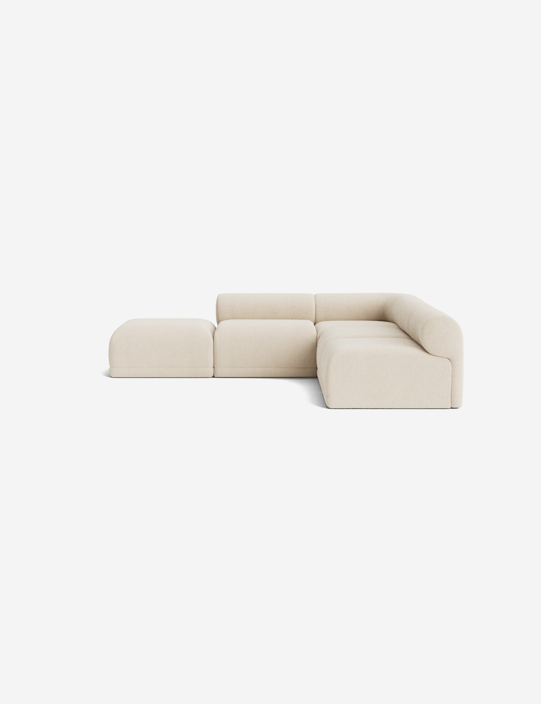 Modern Carson Sectional Sofa with Ottoman - Comfortable L-Shaped Couch for Living Room, Family Room & Home Theater - Perfect for Relaxing, Entertaining & Movie Nights
