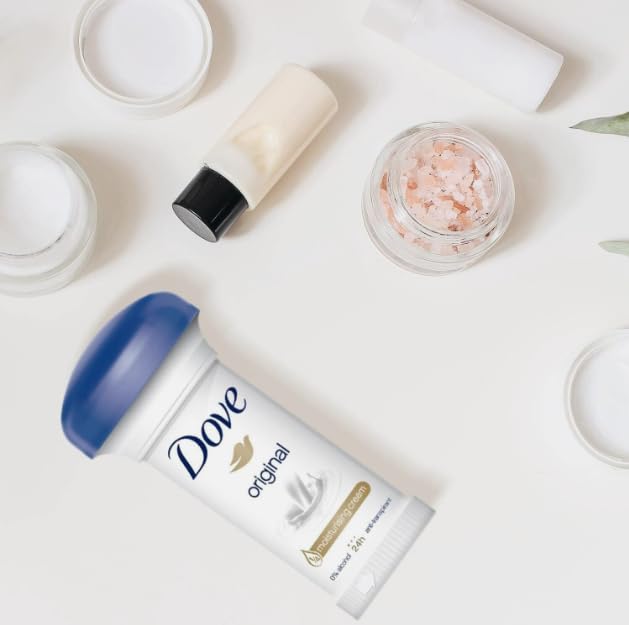 Dove Deodorant Stick for Women & Men - Original Scent, 50ml (Pack of 6) | 24-Hour Odor Protection, Moisturizing Cream Formula | Gym, Work & Daily Freshness