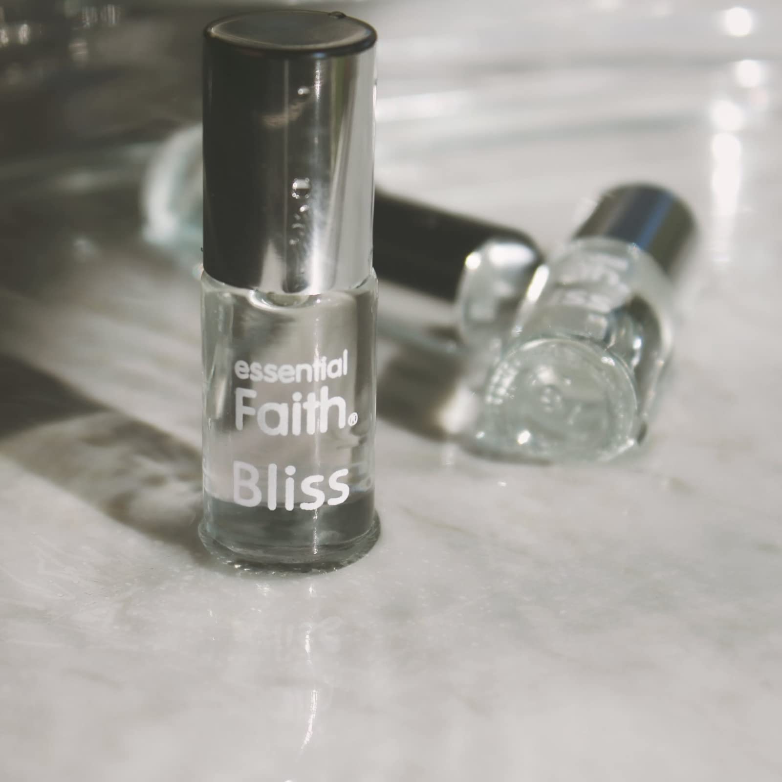 Essential Faith Bliss Perfume Oil Roll On - Long Lasting Coconut Floral Driftwood Scent for Women | 0.16oz Natural Fragrance Oil for Face, Body & Skin Care | Perfect for Daily Wear, Aromatherapy & Gift Giving