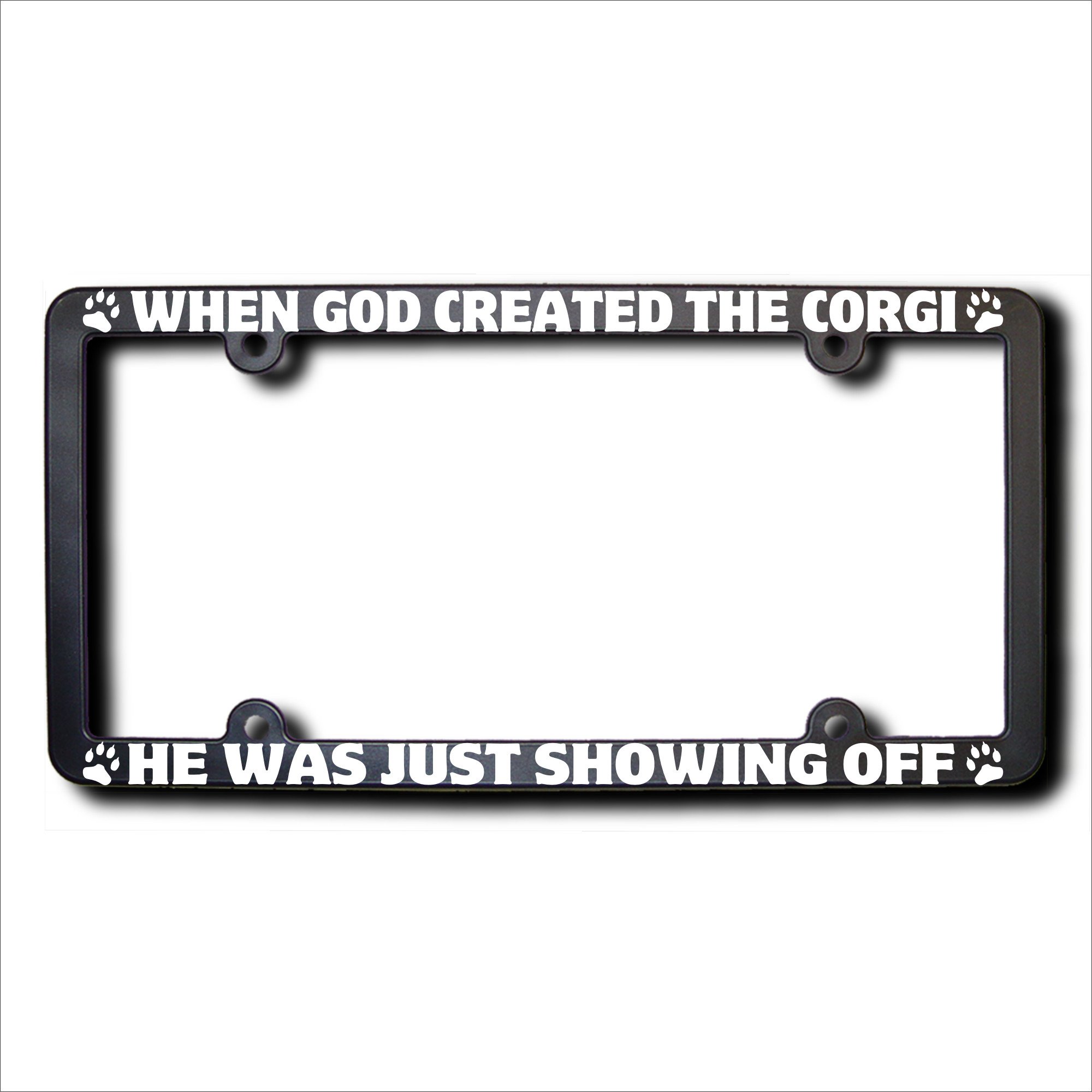 Corgi Dog License Plate Frame - Funny & Cute Car Accessory for Dog Lovers - Perfect for Pet Owners & Corgi Enthusiasts