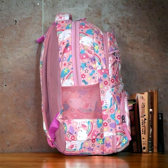 Stylish Korean Lightweight Laptop Backpack for Women & Girls - School, College, Travel & Work - Insulated Lunch Bag Included (Pink) - Perfect for Daily Commute, Campus Life & Business Trips
