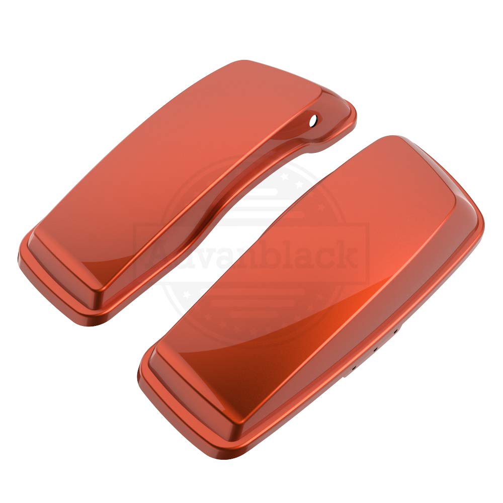 Moto Onfire Saddlebag Lids for Harley Touring Street Glide & Road Glide Special (2014-2020) - Orange Lava | Durable Motorcycle Accessories for Long Rides & Custom Bike Upgrades