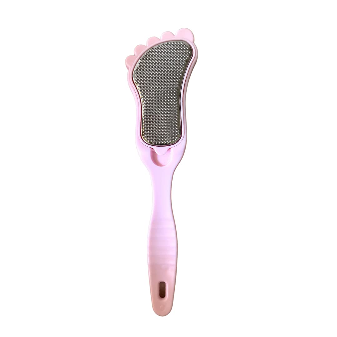 Pedicure Tool - Plastic Foot Scrubber for Dead Skin & Callus Removal | Exfoliating Heel & Leg Care | Perfect for Home Spa & Nail Salon (Pink)