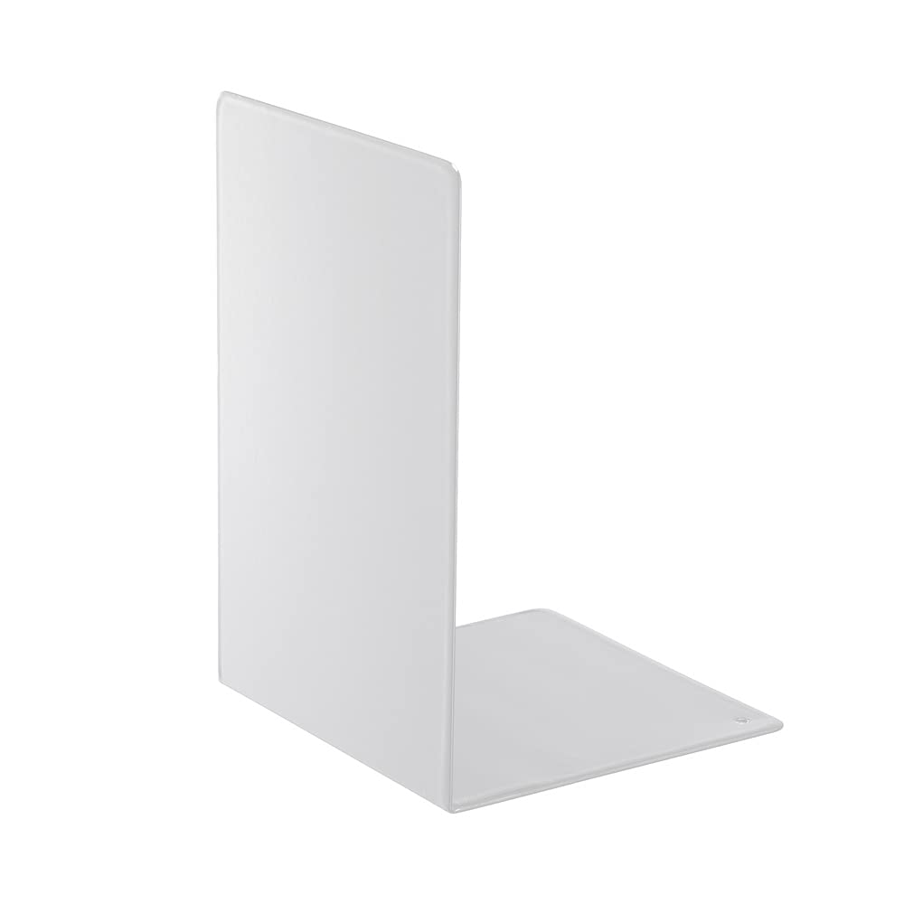 Yamazaki Home 6873 Black Metal Bookend Set - Heavy Duty Book Holder for Shelves, Desks & Office Organization - Perfect for Home, Office & Library Use
