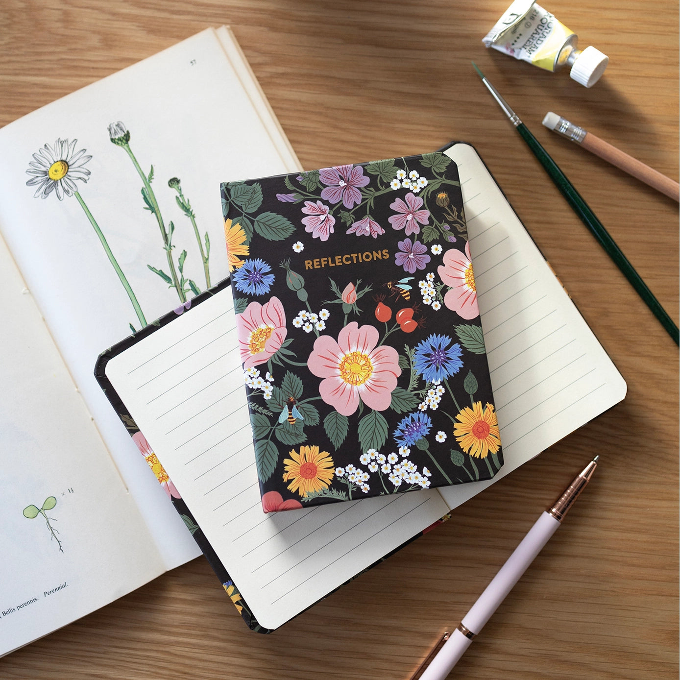Botanica Paper Co. Hardcover Floral Notebook - A5 Lined Journal for Writing, Sketching & Note Taking - Perfect Gift for Students, Artists & Office Use