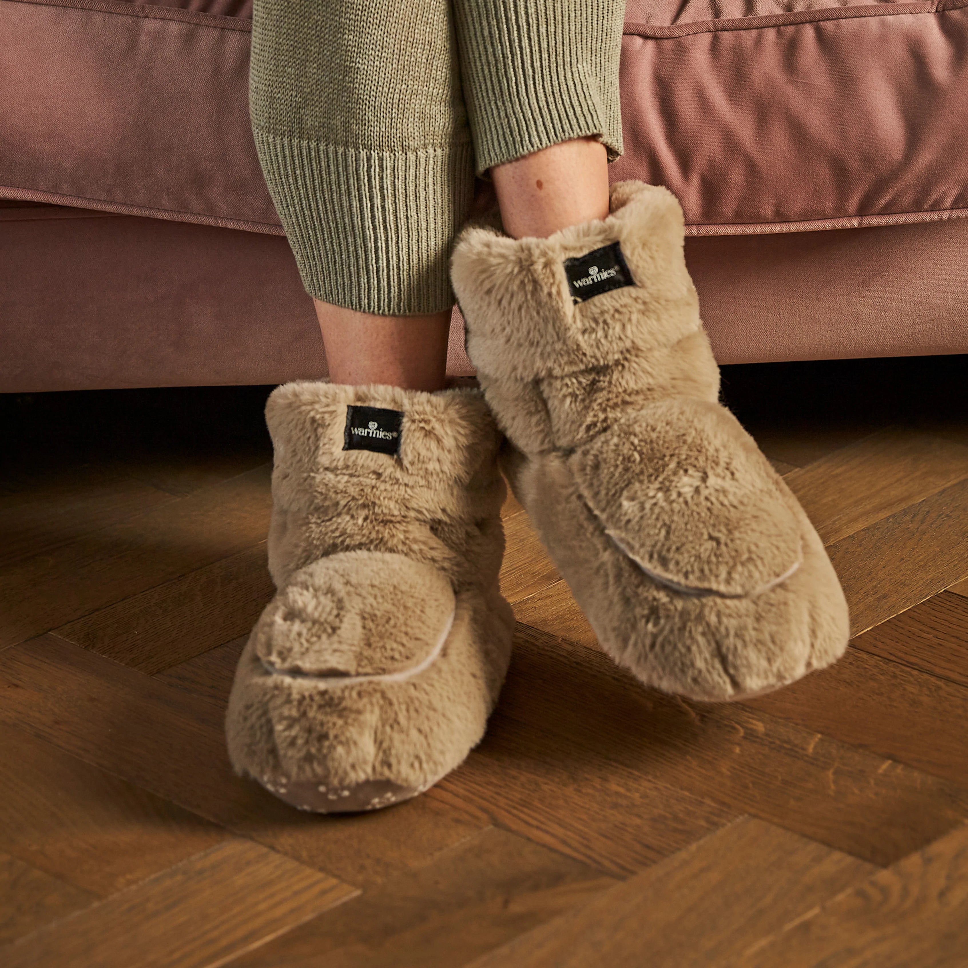 Cozy Body Luxury Heatable Microwavable Boots for Women - Warm Winter Slippers for Home, Office & Travel - Soft Plush Fleece Lined Comfortable Footwear