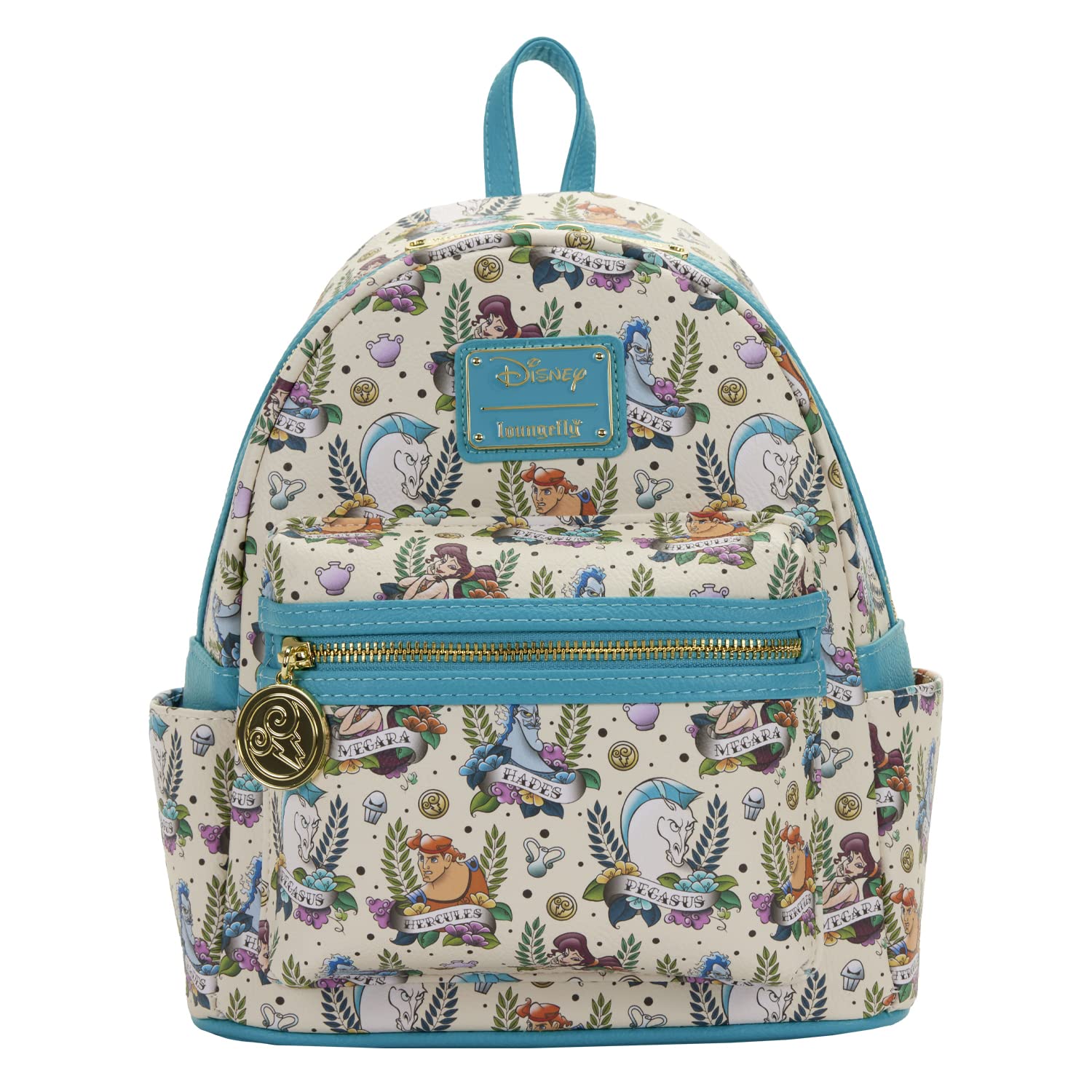 Disney Hercules Tattoo Mini Backpack by Loungefly - Official Licensed Crossbody Bag for Women & Teens - Perfect for Cosplay, Conventions, and Disney Park Visits