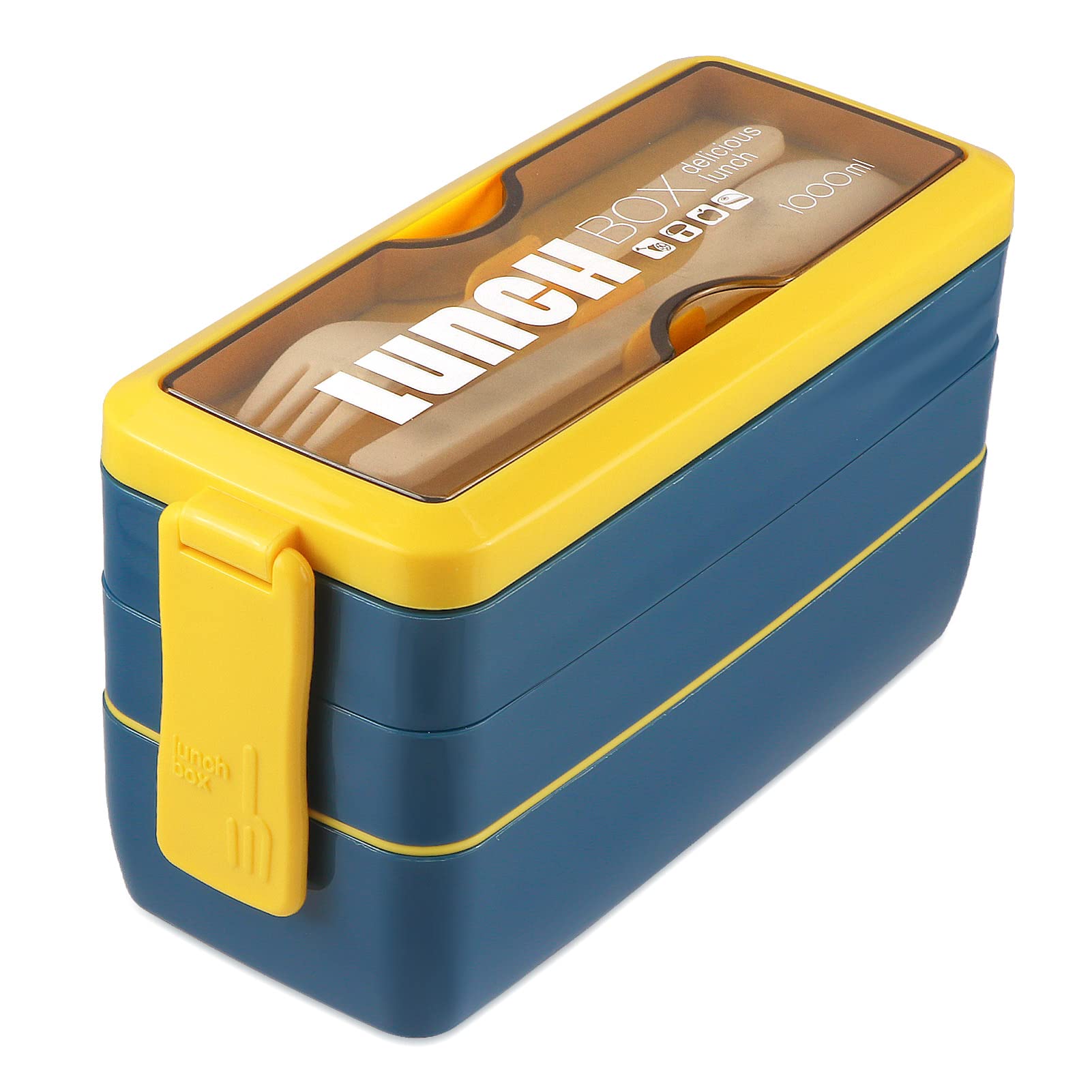 Iteryn 3-in-1 Compartment Bento Box - Eco-Friendly Wheat Straw Lunch Container, Leakproof & Stackable for Meal Prep | Perfect for Office, School, Picnics & Healthy Eating