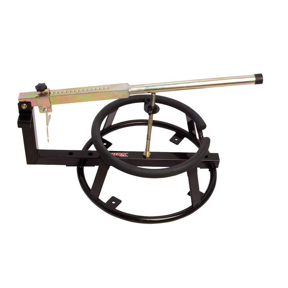 Tusk Portable Motorcycle Tire Changing Stand & Bead Breaker - Heavy Duty Wheel Repair Tool for Dirt Bikes, ATVs, UTVs - Perfect for Garage, Trailside & Off-Road Tire Maintenance