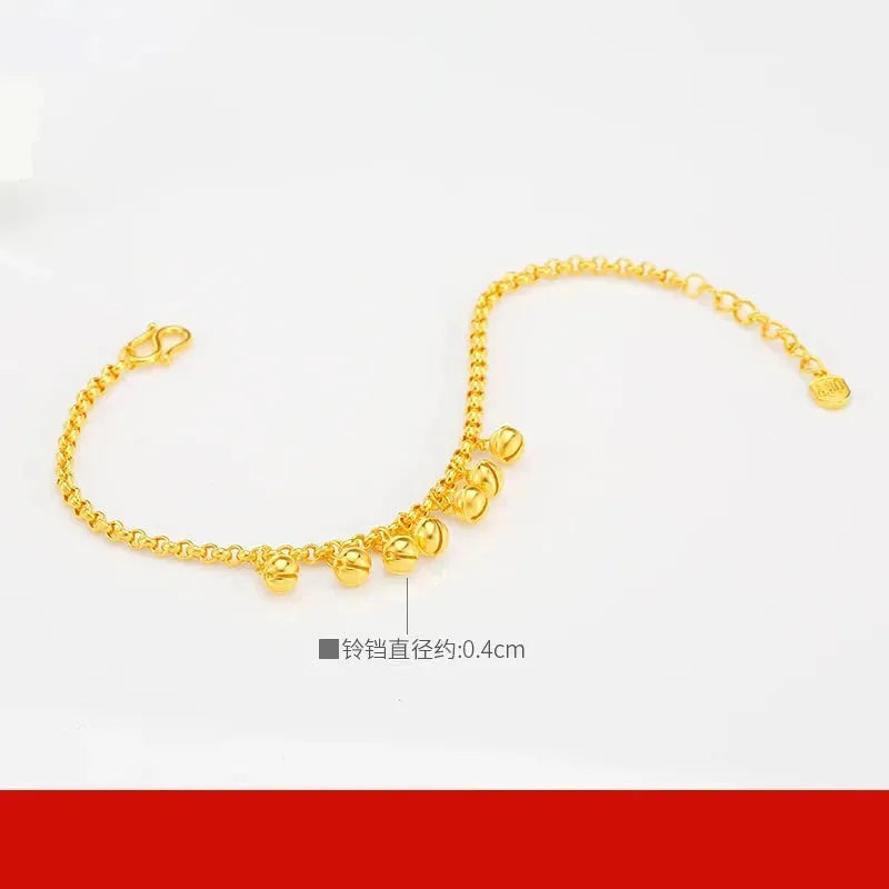 24K Pure Gold Bracelet 999 Solid Gold Bangle for Women - Elegant Romantic Classic Jewelry Gift for Anniversary, Valentine's Day & Special Occasions