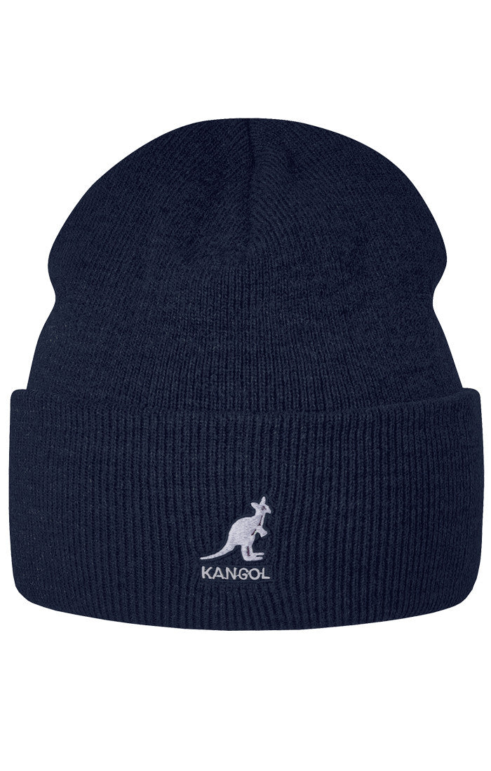 Kangol Acrylic Pull-On Beanie Hat - Dark Blue - Soft Winter Skull Cap for Men & Women - Perfect for Skiing, Hiking & Cold Weather