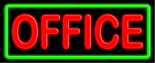 Custom Office Glass Neon Sign #10590 - Handmade in USA - Perfect for Business Decor, Home Office & Retail Spaces