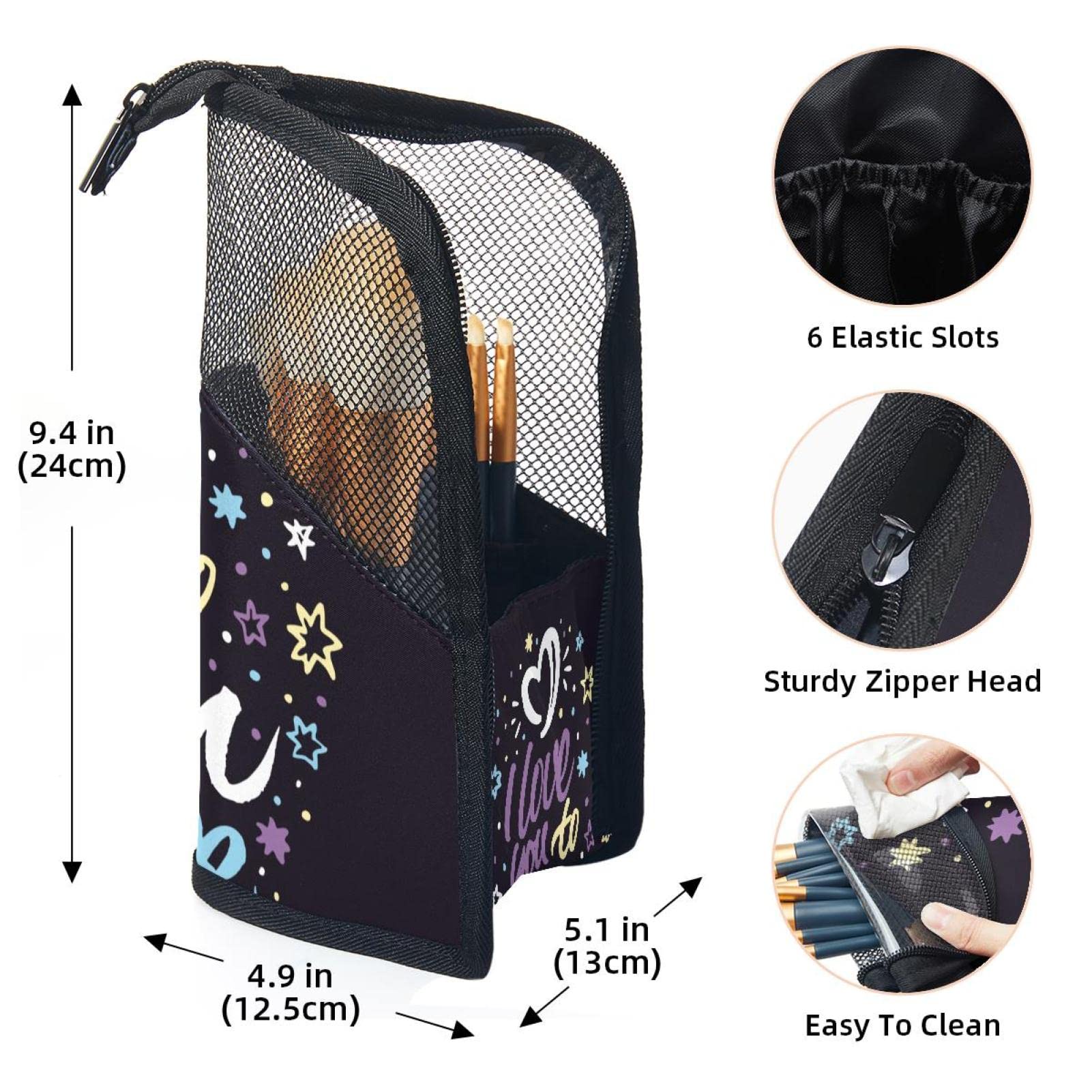 12-Piece Makeup Brush Organizer Bag Set with 