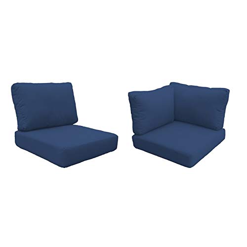 TK Classics High Back Cover Set in Navy for MIAMI-07d Patio Furniture - Waterproof & UV Resistant Replacement Slipcover - Perfect for Outdoor Dining & Poolside Lounging (Cushions Not Included)