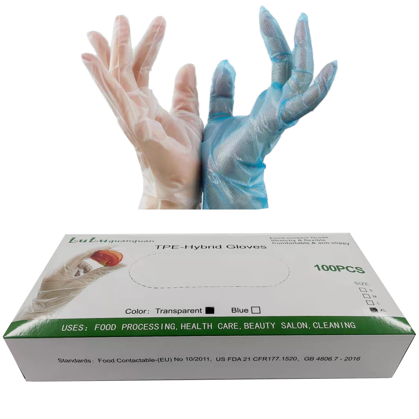 Disposable TPE Plastic Gloves for Kitchen, Cooking, Gardening & Food Prep - Heavy Duty, Latex-Free, Comfortable Fit for Food Handling, Cleaning & Household Chores