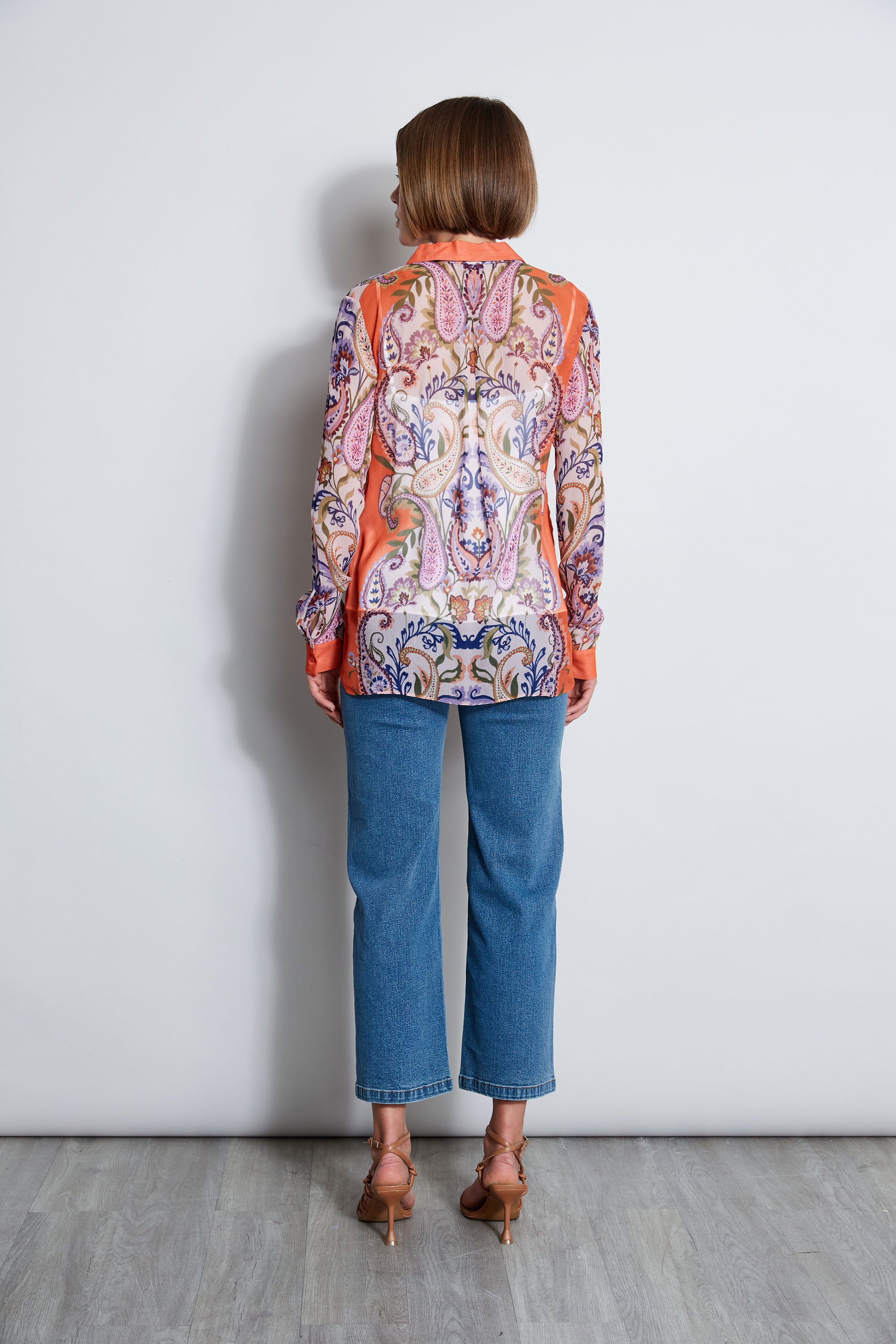 Stylish Silk Paisley Button Down Shirt for Men & Women - Perfect for Office, Date Night & Special Occasions