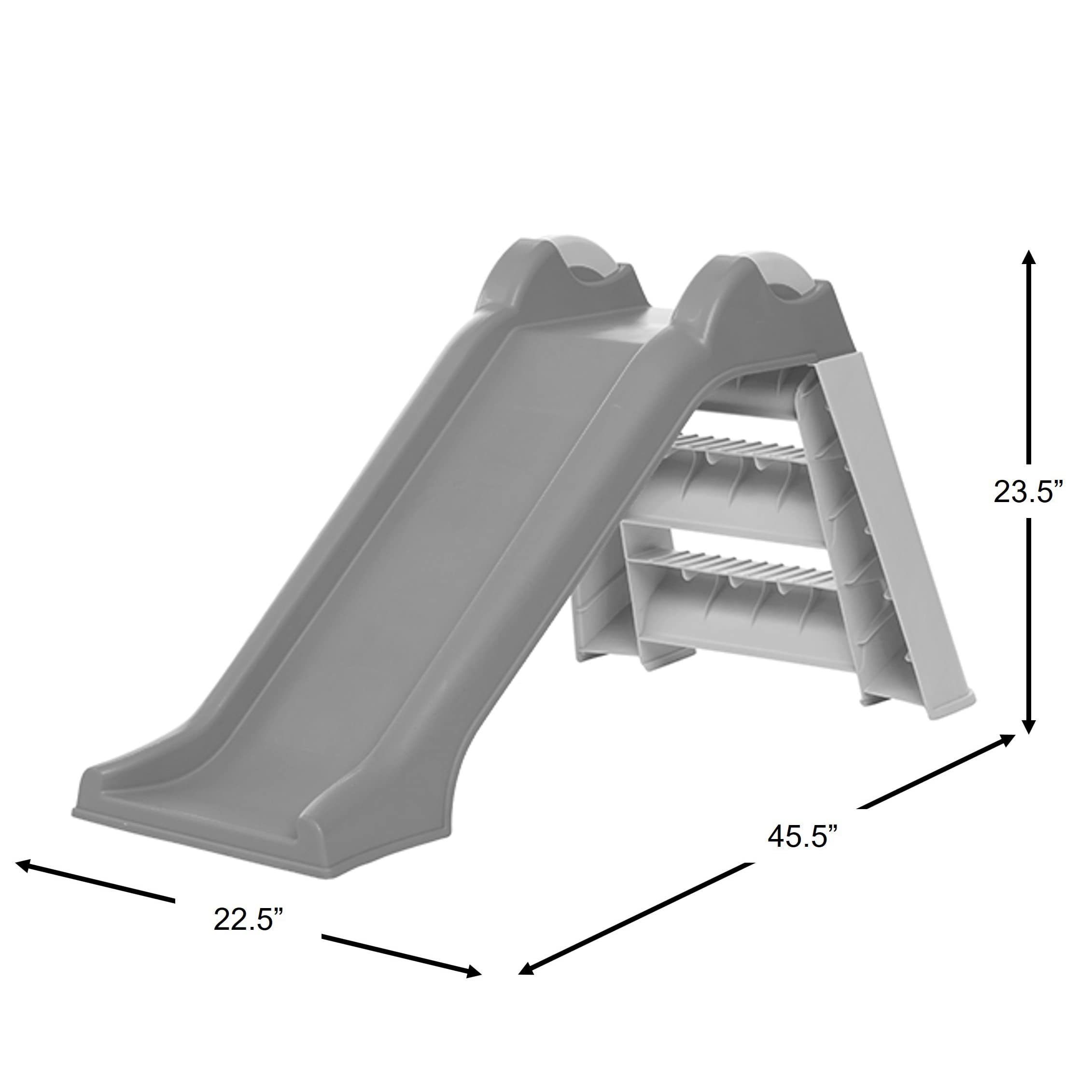 Best American Plastic Toys for Kids - Indoor/Outdoor Deluxe Slide with Safety Features | Green Children's Play Slide for Backyard, Park, Daycare & Playground Fun