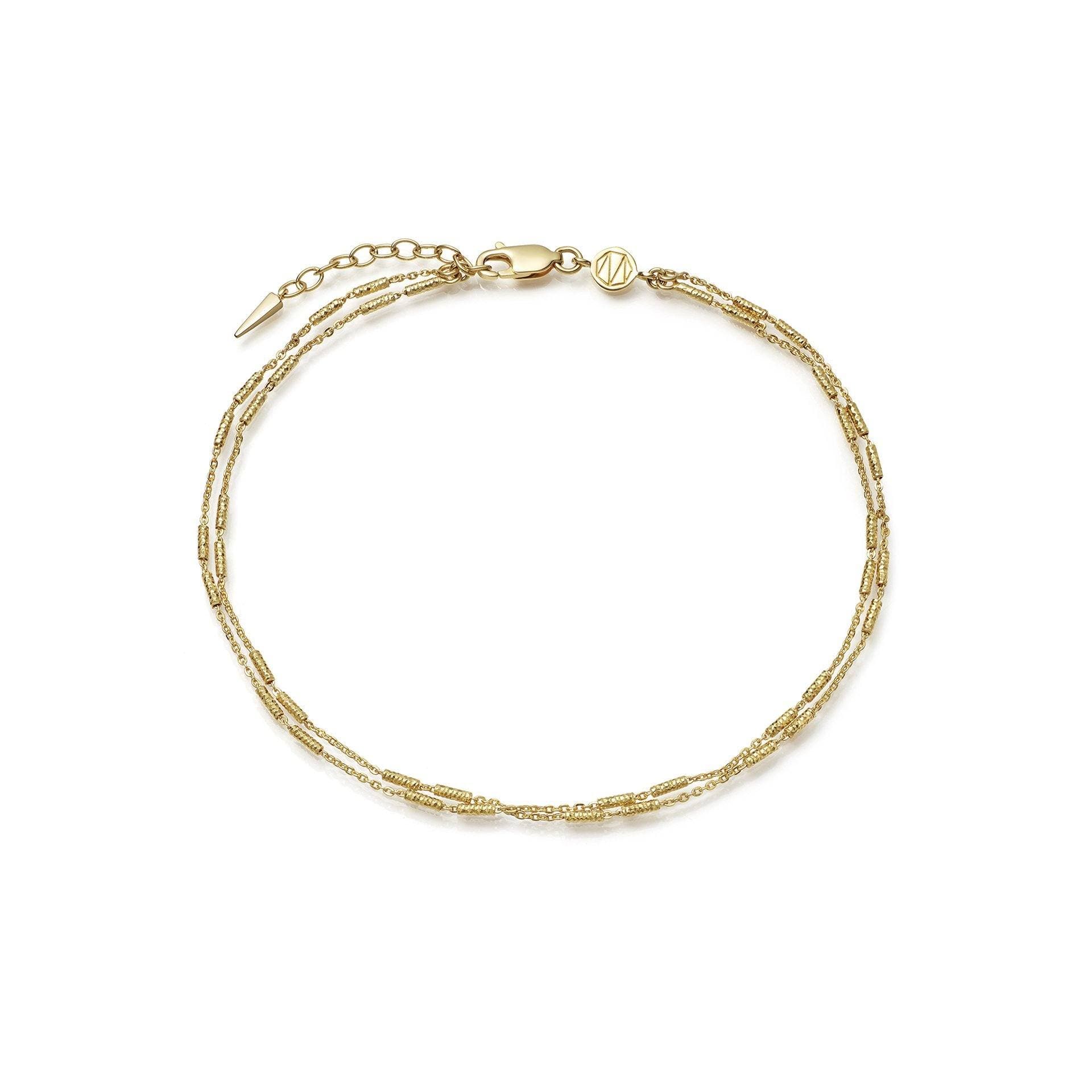 Vervelle Double Chain Anklet for Women - 18K Gold Plated Adjustable Ankle Bracelet | Perfect for Beach, Summer Outfits & Boho Style