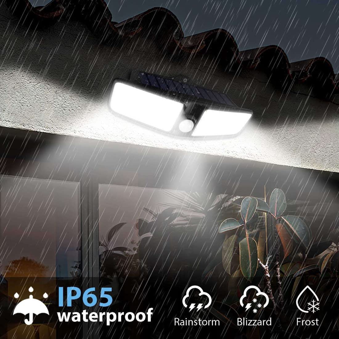 Premium 100 LED Solar Security Wall Light - Waterproof Outdoor Motion Sensor Light for Garden, Patio, and Driveway Safety