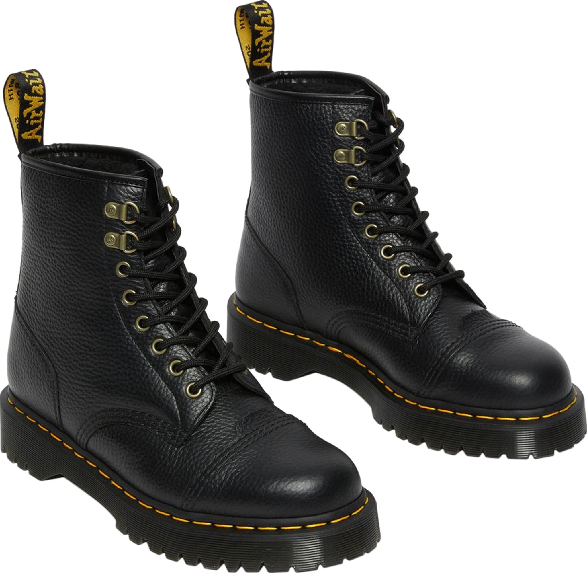 1460 Bex Faux Fur Lined Leather Lace Up Boots - Unisex Winter Boots for Men & Women | Warm Faux Fur Lined Ankle Boots for Cold Weather, Snow & Outdoor Activities