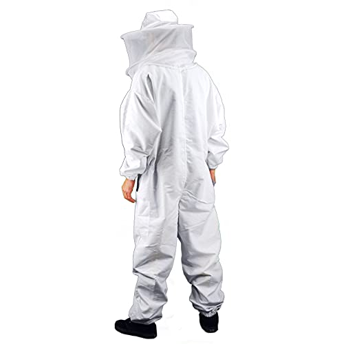 Professional Beekeeping Suit for Adults - Eco-Keeper Round Hood Beekeeper Suit with Veil (Large) - Full Protection Beekeeping Gear for Hive Inspection & Honey Harvesting