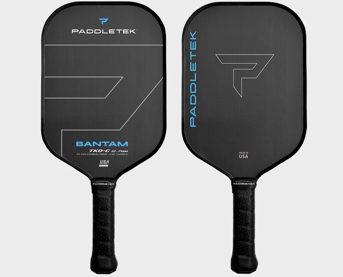 Paddletek Bantam TKO C 12.7 Pickleball Paddle | Lightweight Carbon Fiber Pickleball Racket | USA Made for Indoor & Outdoor Play | Perfect for Beginners & Advanced Players