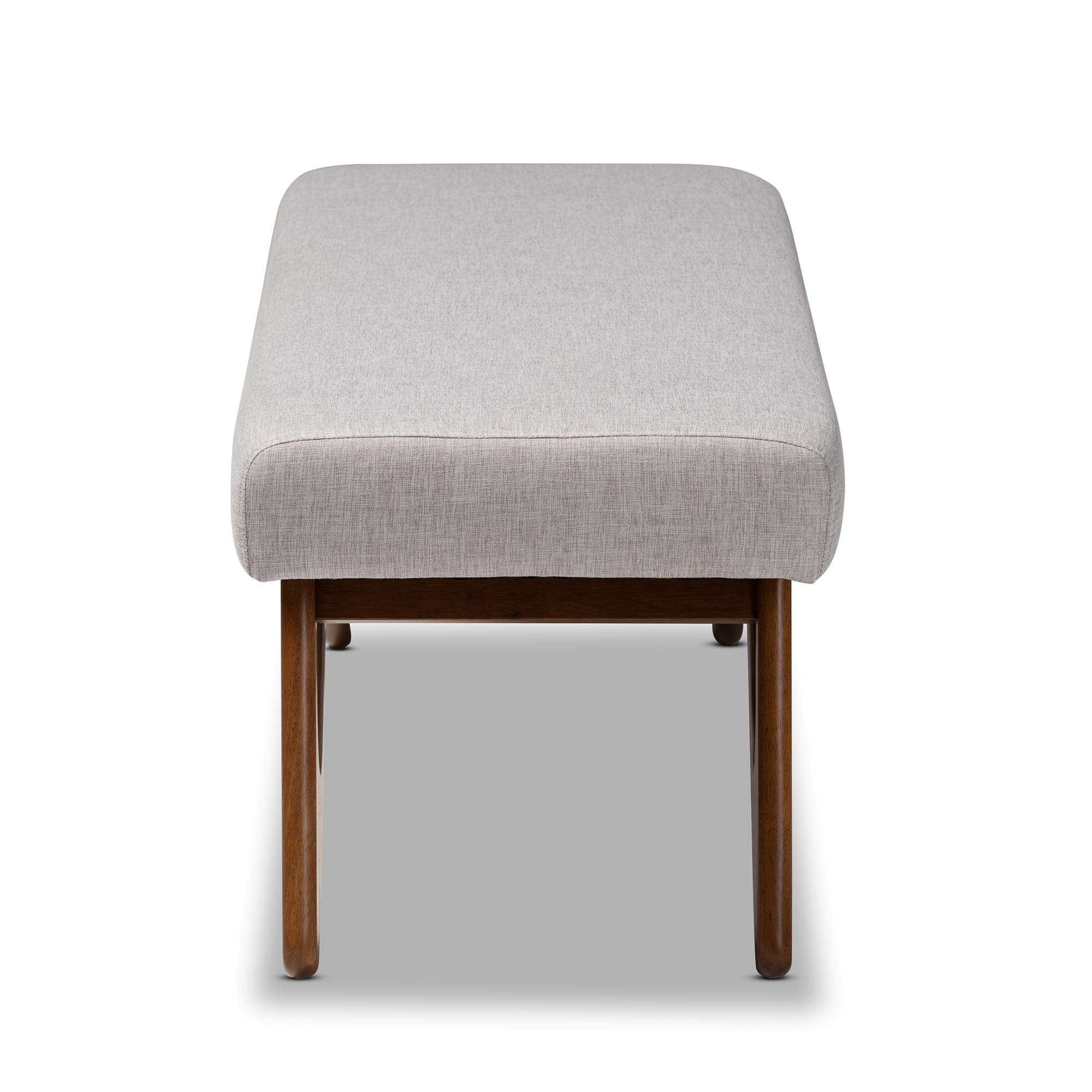 Baxton Studio Modern Upholstered Bench & Banquette - Greyish Beige - Perfect for Entryway, Bedroom, or Dining Room Seating