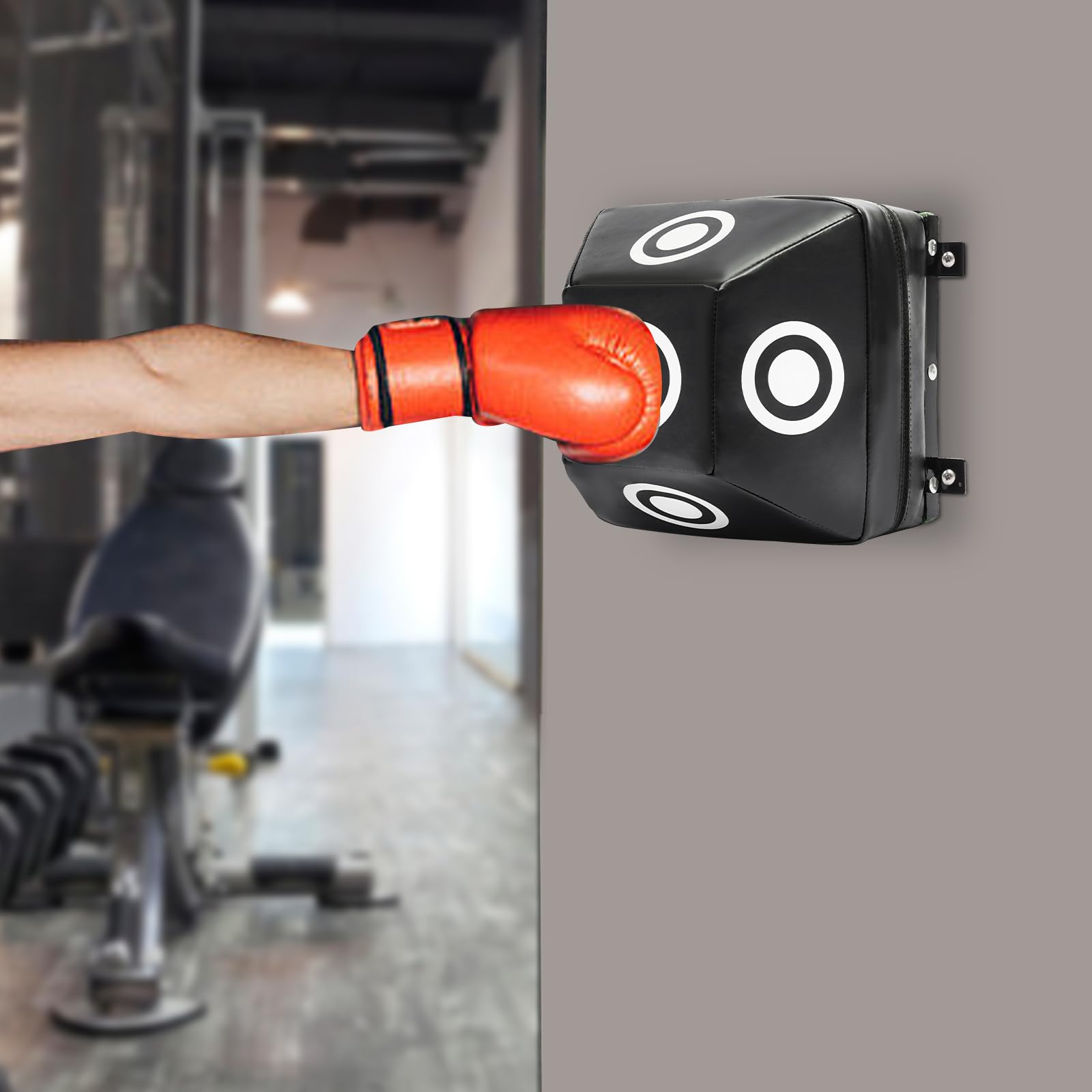 Wall Mount Punching Bag - 12x12x10 Inch Uppercut Boxing Training Target with Hook for Home & Gym - Perfect for Boxing Drills, MMA Training & Fitness Workouts