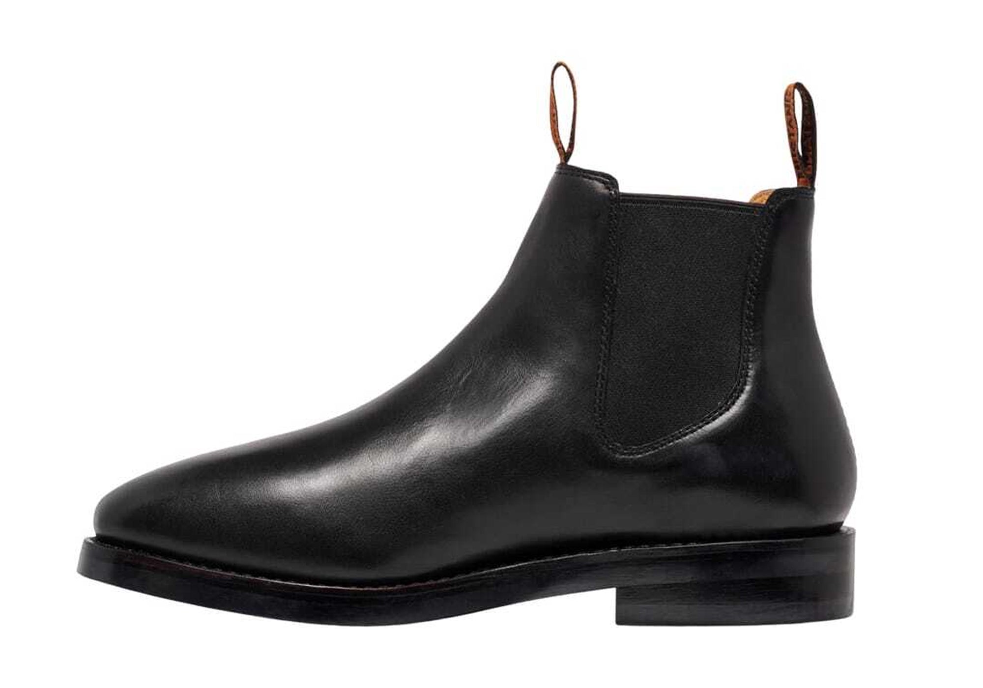 Mustang Men's Signature Pull Up Black Leather Boots - Durable & Stylish Cowboy Boots for Riding, Work & Casual Wear