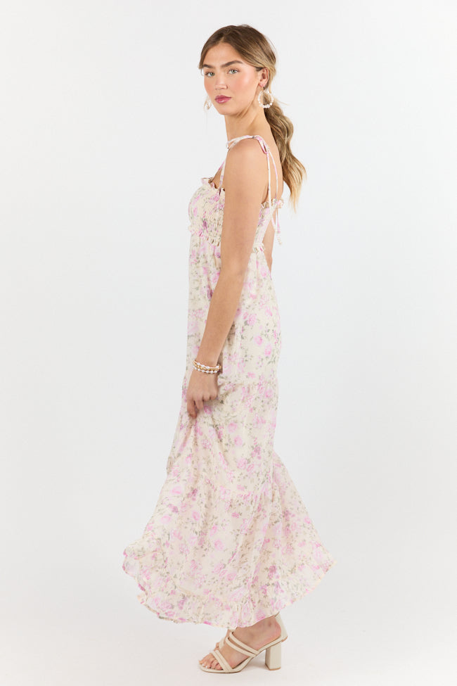 Nothing Perfect Purple Vintage Floral Maxi Dress - Elegant Boho Long Dress for Women, Summer Beach Wedding Party Outfit